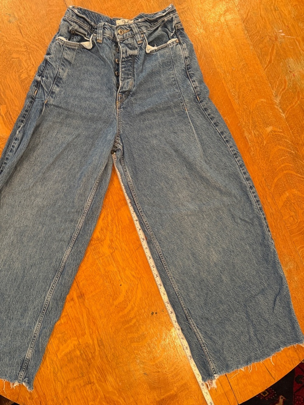 Women’s Free People Wide Leg High Rise Jeans in Denim Blue